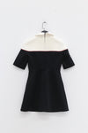shushutong stitching A-type dress SS22DR08 white